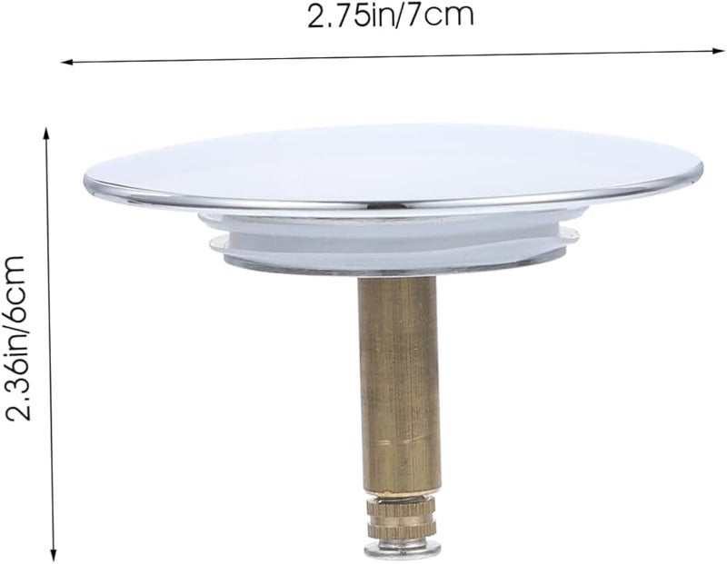 Rotary Bathtub Drain Stopper with Piston Seal for Hair Catcher and Leak Prevention Easy Install - Image 2